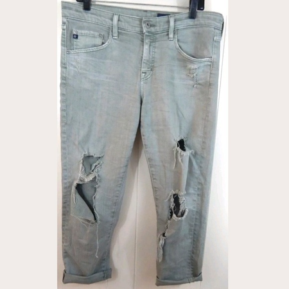 AG Ex Boyfriend Slim Distressed Jeans - Picture 1 of 5